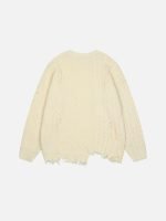 Aelfric Eden Aelfric Eden Cable Distressed Sweater Streetwear Knit