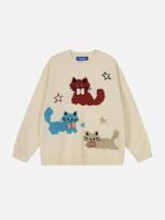 Aelfric Eden Aelfric Eden Cat Sweater Oversized Streetwear Knit
