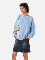 Aelfric Eden Aelfric Eden Goose Jacquard Sweater Streetwear Pullover