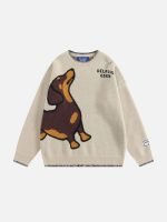 Aelfric Eden Aelfric Eden Hand Drawn Dachshund Jacquard Sweater