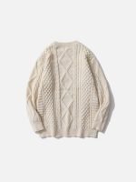 Aelfric Eden Aelfric Eden Retro 90s Cable Knit Sweater Streetwear Pullover